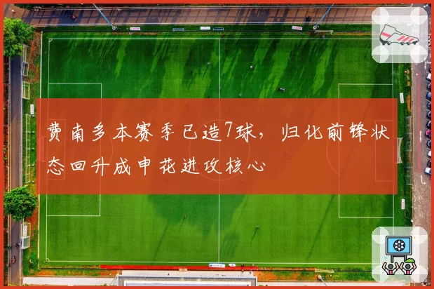 费南多本赛季已造7球,归化前锋状态回升成申花进攻核心